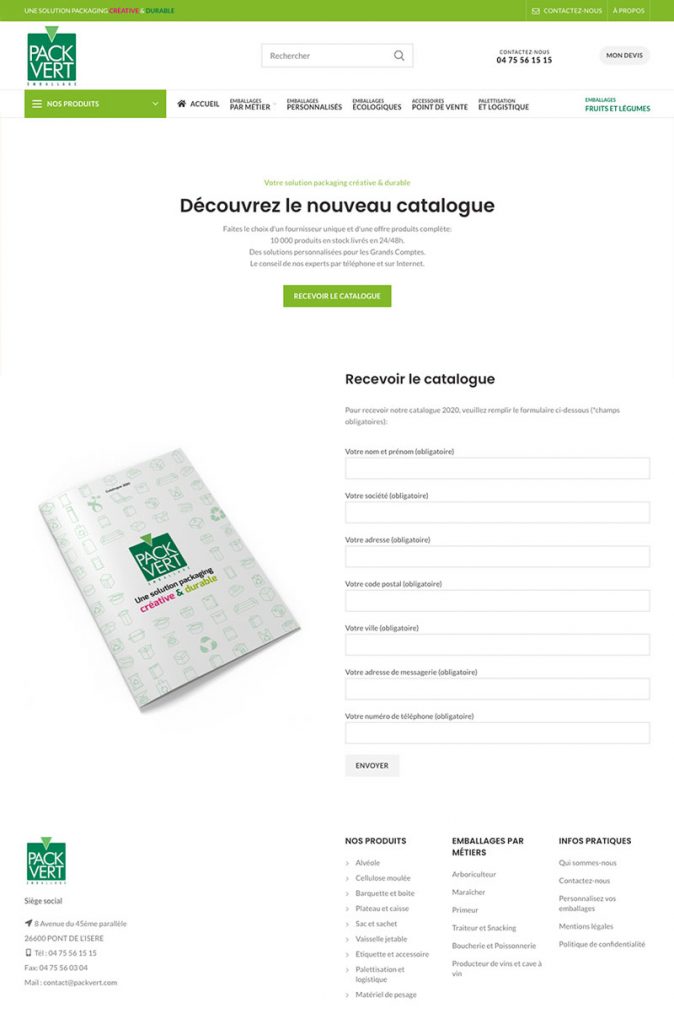 Agence marketing Valence, Marque Digitale, site web Pack Vert