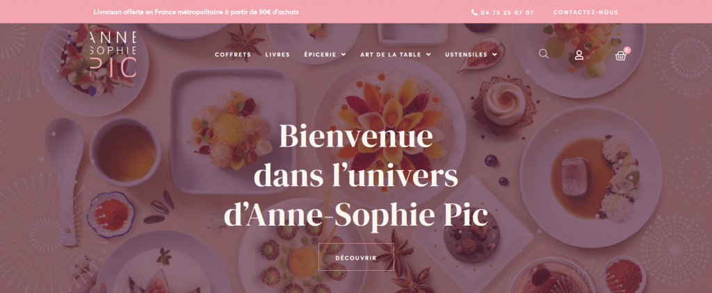 Header site internet ANNE SOPHIE PIC - Agence web accompagnement marketing Drôme Ardeche