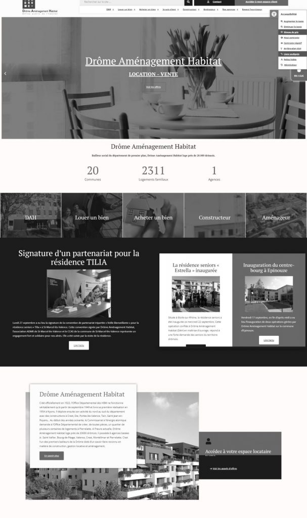 maquette noir et blanc site catalogue - Création site internet spécial e-commerce agence web marketing Valence