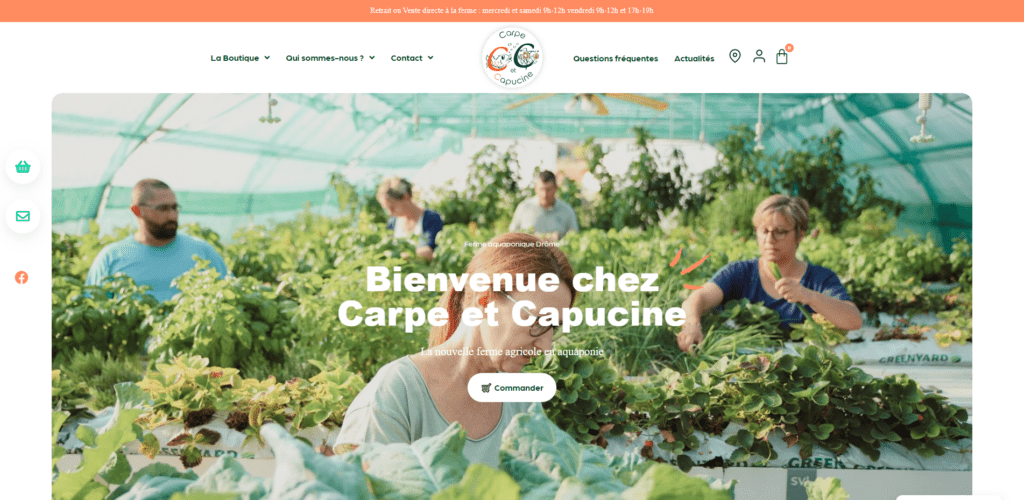 Site web carpe et capucine - Agence web marketing création de site internet sur Valence