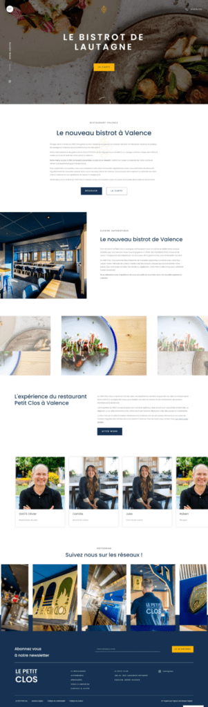 page de réservation petit clos plateau de lautagne - Agence web Valence Marque Digitale