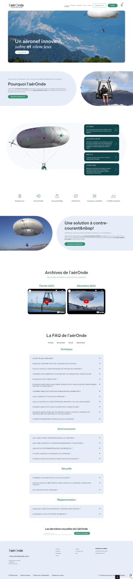 Page "l'Aeronde" site