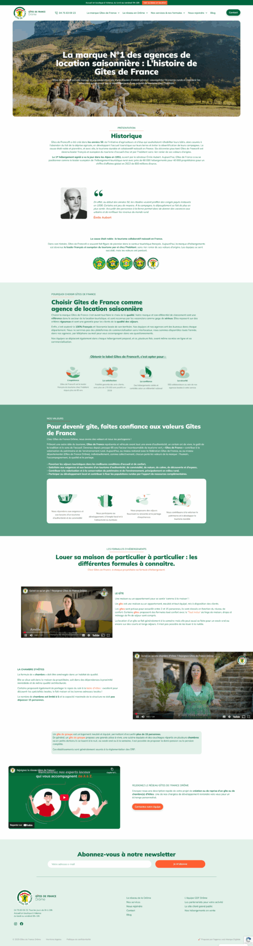 site gite de france agence web